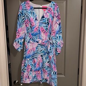Lilly Pulitzer Wrap Dress - Blue and Pink
